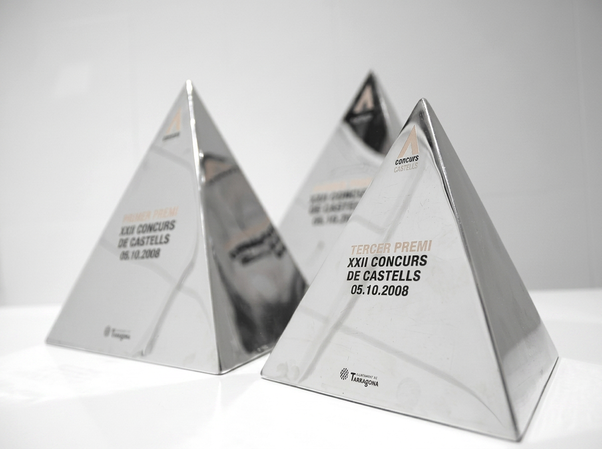 Escultura del premis del Concurs de Castells